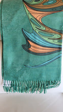 Load image into Gallery viewer, Maxine Noel Art Print Shawl Scarf Friends, Native Artist, Indigenous Art