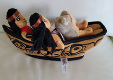 Load image into Gallery viewer, 12" Culture Canoe with 3 finger puppets, a Native artist Bill Helin design - North of Fifty Indigenous Boutique