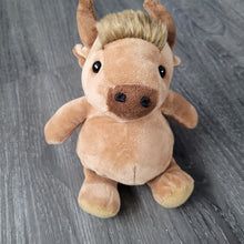 Load image into Gallery viewer, Mini Bison plush toy with detachable beaded Metis pin - North of Fifty Indigenous Boutique