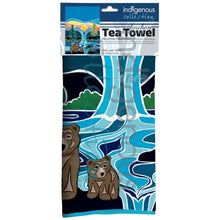Load image into Gallery viewer, "One Last Swim" Tea Towel by Coast Salish artist, Shelley Davies
