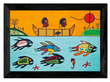 Load image into Gallery viewer, Dave Pelletier Wesakechak Going to School Wall Art | Native Art Canada