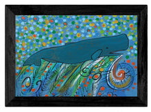 Load image into Gallery viewer, Petroglyph Sperm Whale indigenous wall art by Alan Syliboy Canada