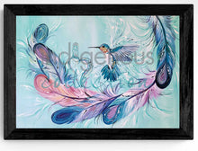 Load image into Gallery viewer, Wall Art - Hummingbird Feathers by Metis artist Carla Joseph