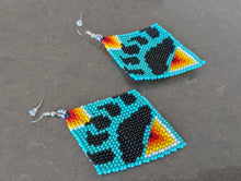 Load image into Gallery viewer, Hand beaded bear paw earrings