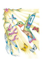 Load image into Gallery viewer, Hubert V Billy Hummingbird and Butterfly Wall Art | Native Art Canada