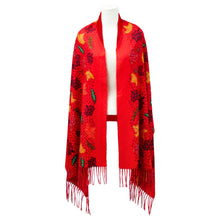 Charger l'image dans la galerie, "Fall Winds of Change" Eco Art Shawl by Métis artist Leah Dorion - North of Fifty Indigenous Boutique