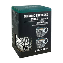 Load image into Gallery viewer, Ernest Swanson Octopus espresso mugs in a box