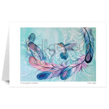 Charger l'image dans la galerie, Carla Joseph Hummingbird Feathers Art Card | Native Art Canada