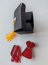 Load image into Gallery viewer, Graduation Bear with Beaded Pin - North of Fifty Indigenous Boutique