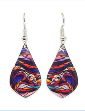 Load image into Gallery viewer, "Salmon Hunter" Dangle Earrings by Native Artist, Don Chase - North of Fifty Indigenous Boutique