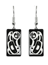 Load image into Gallery viewer, "Raven" Earrings artwork by Native Artist, Roy Henry Vickers - North of Fifty Indigenous Boutique