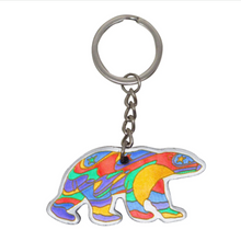 Load image into Gallery viewer, Dene artist Dawn Oman alpha bear key chain