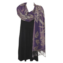 Charger l'image dans la galerie, Blossoms & Hummingbird Shawl by Coast Salish artist Simone Diamond. - North of Fifty Indigenous Boutique