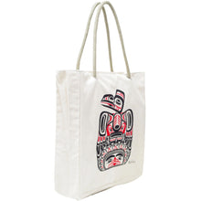 Load image into Gallery viewer, "Children of the Raven" Cotton Canvas Eco bag design by Haida Artist Bill Reid - North of Fifty Indigenous Boutique