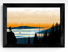Load image into Gallery viewer, "Climber Lookout" Wall Art, artwork by Indigenous artist Mark Preston