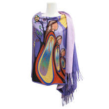 Charger l'image dans la galerie, "Gifts from Creator" Eco Art Shawl by Native Artist Emily Kewageshig - North of Fifty Indigenous Boutique