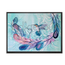 Load image into Gallery viewer, Hummingbird Feathers Wall Art