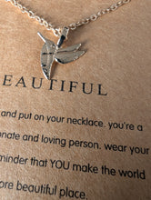 Load image into Gallery viewer, gold coloured hummingbird necklace