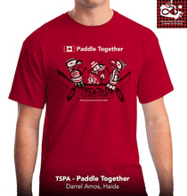 Load image into Gallery viewer, Paddle Together T-shirt by Haida artist Darrel Amos - North of Fifty Indigenous Boutique