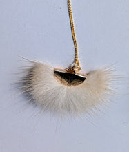 Load image into Gallery viewer, Real Mink Earrings by Namgis artist Jonathan Whonnock - beige - North of Fifty Indigenous Boutique