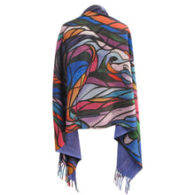 Charger l'image dans la galerie, "Salmon Hunter" Eco Art Shawl by Native Artist, Don Chase - North of Fifty Indigenous Boutique