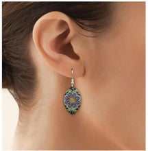 Load image into Gallery viewer, Métis artist, indigenous art, Native American art, dot art earrings