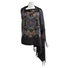 Charger l'image dans la galerie, Silver Threads Art Print ECO Shawl by Métis Artist, Deb Malcolm - North of Fifty Indigenous Boutique