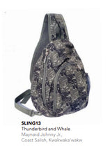 Load image into Gallery viewer, Sling Back Pack, Thunderbird and Whale by Coast Salish Native Artist  Maynard Johnny Jr - North of Fifty Indigenous Boutique