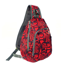 Load image into Gallery viewer, Sling Back Pack - Tradition by Namgis First Nations artist Ryan Cranmer - North of Fifty Indigenous Boutique