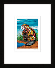 Charger l'image dans la galerie, Spirit Beaver indigenous wall art by Stephanie White Canada