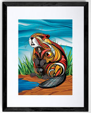 Load image into Gallery viewer, Spirit Beaver Framed Prints by Mi'kmaq artist, Stephanie White