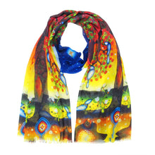 Charger l'image dans la galerie, "Tree of Life" Art Print Eco Scarf, by Native Artist James Jacko - North of Fifty Indigenous Boutique