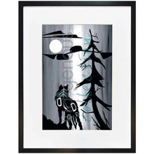 Load image into Gallery viewer, Wolf and Moon by Kwakwaka’wakw and French Canadian artist, Diane Levesque