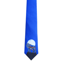 Load image into Gallery viewer, "Wolf" Silk Tie by Indigenous Artist Jessica Somers - North of Fifty Indigenous Boutique