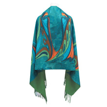 Load image into Gallery viewer, Maxine Noel Art Print Shawl Scarf Friends, Native Artist, Indigenous Art