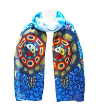 Charger l'image dans la galerie, Native Artist Jack Jacko, Indigenous Art, Scarf, Medicine Turtle