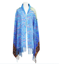 Load image into Gallery viewer, "Dancing Women" Art Print Shawl design by Métis Artist, Leah Dorion - North of Fifty Indigenous Boutique