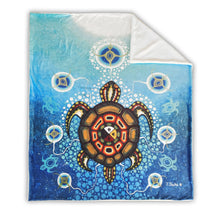 Load image into Gallery viewer, Native Artist Jack Jacko, Medice Turtle, Indigenous art, Blanket