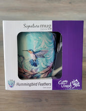 Load image into Gallery viewer, Hummingbird Feathers indigenous art mug by Carla Joseph Canada