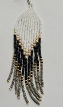 Load image into Gallery viewer, Beaded Ombre Fringe Earrings indigenous art gift by North of Fifty First Nations & Métis Art Boutique Canada