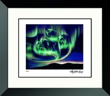 Load image into Gallery viewer, Buffalo, Métis artist, indigenous art, Native American art Aurora, Northern Lights, North of Fifty 50