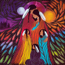 Load image into Gallery viewer, Family by Cree, Native artist, Indigenous Art, Betty Albert, North of Fifty 50