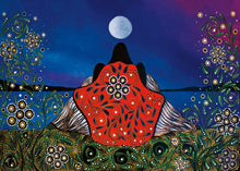 Load image into Gallery viewer, Grandmother Moon by Cree, Native artist, Indigenous Art, Betty Albert, North of Fifty 50