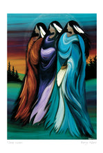 Load image into Gallery viewer, Three Sisters by Cree, Native artist, Indigenous Art, Betty Albert, North of Fifty 50