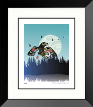 Load image into Gallery viewer, Crow Drum Full Moon by Mark Preston, native artist, Indigenous Art, Northwest Coast art, North of Fifty 50