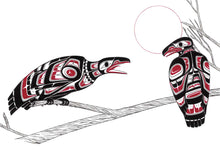 Charger l'image dans la galerie, Two Ravens by Native artist, Indigenous Art, Richard Shorty, North of Fifty 50