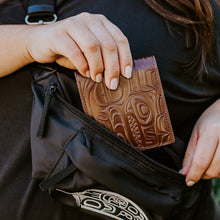 Load image into Gallery viewer, "Spirit Wolf" Leather Embossed Wallet with artwork by Indigenous Artist Paul Windsor - North of Fifty Indigenous Boutique