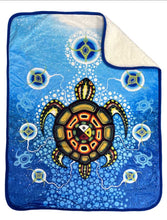 Load image into Gallery viewer, Native Artist Jack Jacko, Indigenous Art, Blanket, Medicine Turtle