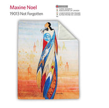 Load image into Gallery viewer, Not Forgotten Faux Rabbit Throw, artwork by Native Artist Maxine Noel - North of Fifty Indigenous Boutique