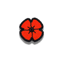 Load image into Gallery viewer, Beaded Poppy Pin - North of Fifty Indigenous Boutique